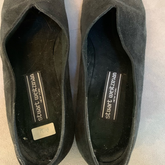 Stuart Weitzman Black Suede Flats  (8.5) - Picture 7 of 8